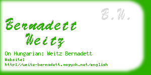 bernadett weitz business card